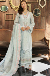 Noor by Saadia Asad Unstitched 3 Piece Handwork Laserkari Eid Lawn Collection'2023-D-01