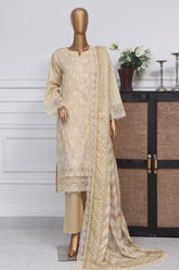 Amyrah By Sada Bahar Stitched 3 Piece Emb Festive Collection-CK-4068-Fawn