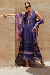 Noor Saadia Asad Unstitched 3 Piece Eid Handwork Laserkari Emb Lawn Suit-D-03