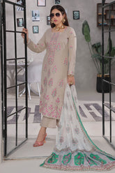 Jasmine By Soghat Unstitched 3 Piece Emb Cotton Chikankari Vol-03 Collection'2025-D-03