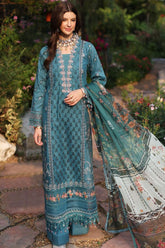 Noor by Saadia Asad Unstitched 3 Piece Handwork Laserkari Eid Lawn Collection'2023-D-04