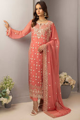 Roohi By Soghat Unstitched 3 Piece Luxury Chiffon Suit-D-05