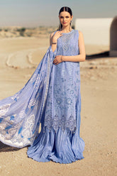 Noor Saadia Asad Unstitched 3 Piece Eid Handwork Laserkari Emb Lawn Suit-D-04