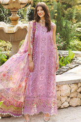 Noor by Saadia Asad Unstitched 3 Piece Handwork Laserkari Eid Lawn Collection'2023-D-05