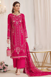 Inaya By Soghat Unstitched 3 Piece Luxury Chiffon Suit-D-06