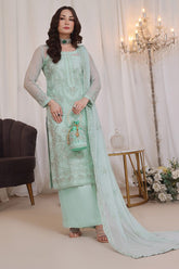 Inaya By Soghat Unstitched 3 Piece Luxury Chiffon Suit-D-07