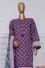 Sada Bahar Stitched 3 Piece Printed Lawn Vol-02 Suit-PR-302-Purple