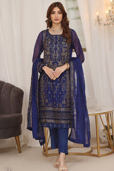 Inaya By Soghat Unstitched 3 Piece Luxury Chiffon Suit-D-09