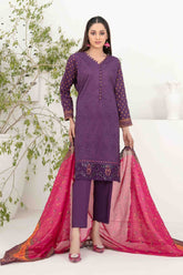 Shazmina By Tawakkal Unstitched 3 Piece Emb Lawn Vol-02 Collection-D-1059