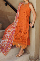 Noor Saadia Asad Unstitched 3 Piece Eid Handwork Laserkari Emb Lawn Suit-D-11
