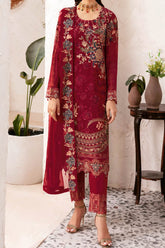 Rangoon By Ramsha Unstitched 3 Piece Luxury Emb Chiffon Vol-12 Suit-D-1205