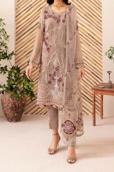 Rangoon By Ramsha Unstitched 3 Piece Luxury Emb Chiffon Vol-12 Suit-D-1206