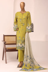 Sada Bahar Stitched 3 Piece Printed Lawn Vol-14 Suit-D-1210-P.GREEN