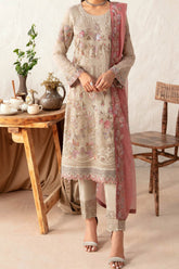Rangoon By Ramsha Unstitched 3 Piece Luxury Emb Chiffon Vol-12 Suit-D-1212