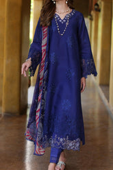 Eid Luxe Printkari By Noor Saadia Asad Unstitched 3 Piece Emb Lawn Suit-D-12