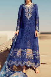 Noor Saadia Asad Unstitched 3 Piece Eid Handwork Laserkari Emb Lawn Suit-D-12