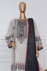 Sada Bahar Stitched 3 Piece Printed Lawn Vol-02 Collection'2025-PR-1306-Off White