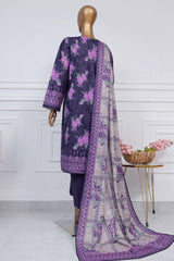 Sada Bahar Stitched 3 Piece Printed Lawn Vol-02 Suit-D-9485-Purple