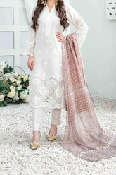 Le Classique By Tawakkal Unstitched 3 Piece Emb Heavy Schiffli Lawn Suit-D-2238