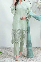 Le Classique By Tawakkal Unstitched 3 Piece Emb Heavy Schiffli Lawn Suit-D-2240