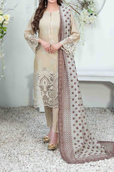 Le Classique By Tawakkal Unstitched 3 Piece Emb Heavy Schiffli Lawn Suit-D-2241