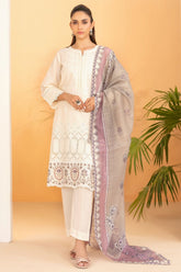 Dinara By Tawakkal Unstitched 3 Piece Emb Schiffli Lawn Suit-D-2291