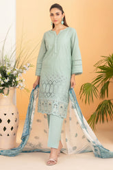 Dinara By Tawakkal Unstitched 3 Piece Emb Schiffli Lawn Suit-D-2292