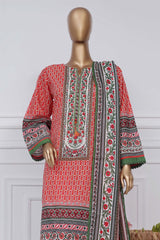 Sada Bahar Stitched 3 Piece Printed Lawn Vol-02 Collection'2025-PR-1292-Red