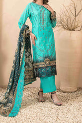 Farideh By Tawakkal Unstitched 3 Piece Emb Digital Print Lawn Suit-D-2594
