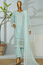 Bin Saeed Stitched 3 Piece Luxury Emb Lawn Suit-D-2707 FEROZI