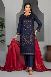 Efza By Tawakkal Unstitched 3 Piece Fancy Emb Lawn Suit-D-2972