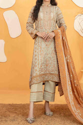 Ashleena By Tawakkal Unstitched 3 Piece Emb Digital Print Lawn Suit-D-3276
