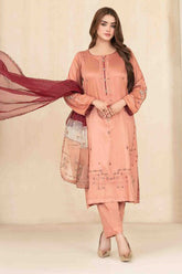Araceli By Tawakkal Stitched 3 Piece Fancy Emb Belgian Viscose Suit-D-3710