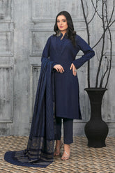 Espoir by Tawakkal Unstitched 3 Piece Leather Peach Winter Suit-E-7978