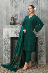 Espoir by Tawakkal Unstitched 3 Piece Leather Peach Winter Suit-E-7981