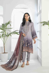 Namah by Tawakkal Unstitched 3 Piece Emb Digital Print Staple Linen Suit-N-8007