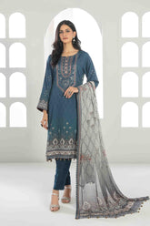 Namah by Tawakkal Unstitched 3 Piece Emb Digital Print Staple Linen Suit-N-8011