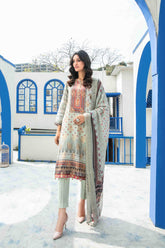 Bareerah by Tawakkal Unstitched 3 Piece Broshia Digital Print Lawn Suit-B-8909