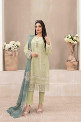 Niesha by Tawakkal Semi Stitched 3 Piece Emb Slub Lawn Suit-N-8958