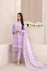 Niesha by Tawakkal Semi Stitched 3 Piece Emb Slub Lawn Suit-N-8959