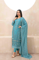 Niesha by Tawakkal Semi Stitched 3 Piece Emb Slub Lawn Suit-N-8961