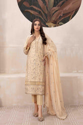 Niesha by Tawakkal Semi Stitched 3 Piece Emb Slub Lawn Suit-N-8963