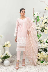 Gardenia by Tawakkal Semi Stitched 3 Piece Fancy Emb Lawn Suit-G-8966
