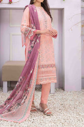 Farasha by Tawakkal Semi Stitched 3 Piece Jacquard Lawn Suit-F-8974