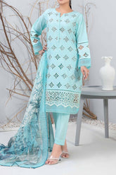 Amora by Tawakkal Unstitched 3 Piece Cotton Schiffli Emb Suit-A-9235