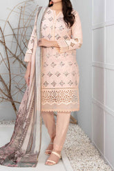 Amora by Tawakkal Unstitched 3 Piece Cotton Schiffli Emb Suit-A-9234