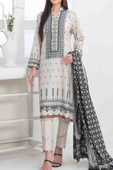 Safeena by Tawakkal Unstitched 3 Piece Digital Print Slub Lawn Suit-S-9344