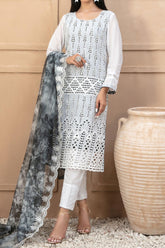 Serra by Tawakkal Unstitched 3 Piece Emb Cotton Schiffli Vol-02 Suit-S-9409