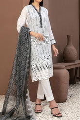 Serra by Tawakkal Unstitched 3 Piece Emb Cotton Schiffli Vol-02 Suit-S-9411