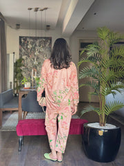 Dhaga Stitched 2 Piece Summer Suit-Blush